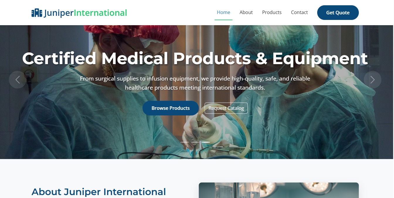 Medical Equipment Website